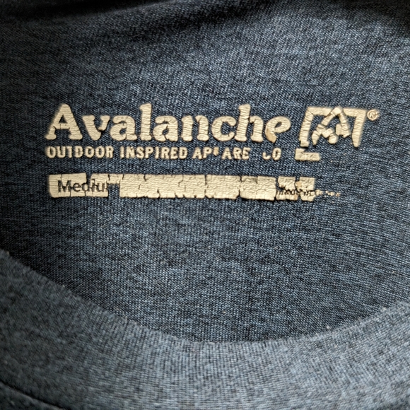 Men's Avalanche Blue And Gray T-shirt. Size Medium. Super Soft - Picture 4 of 5